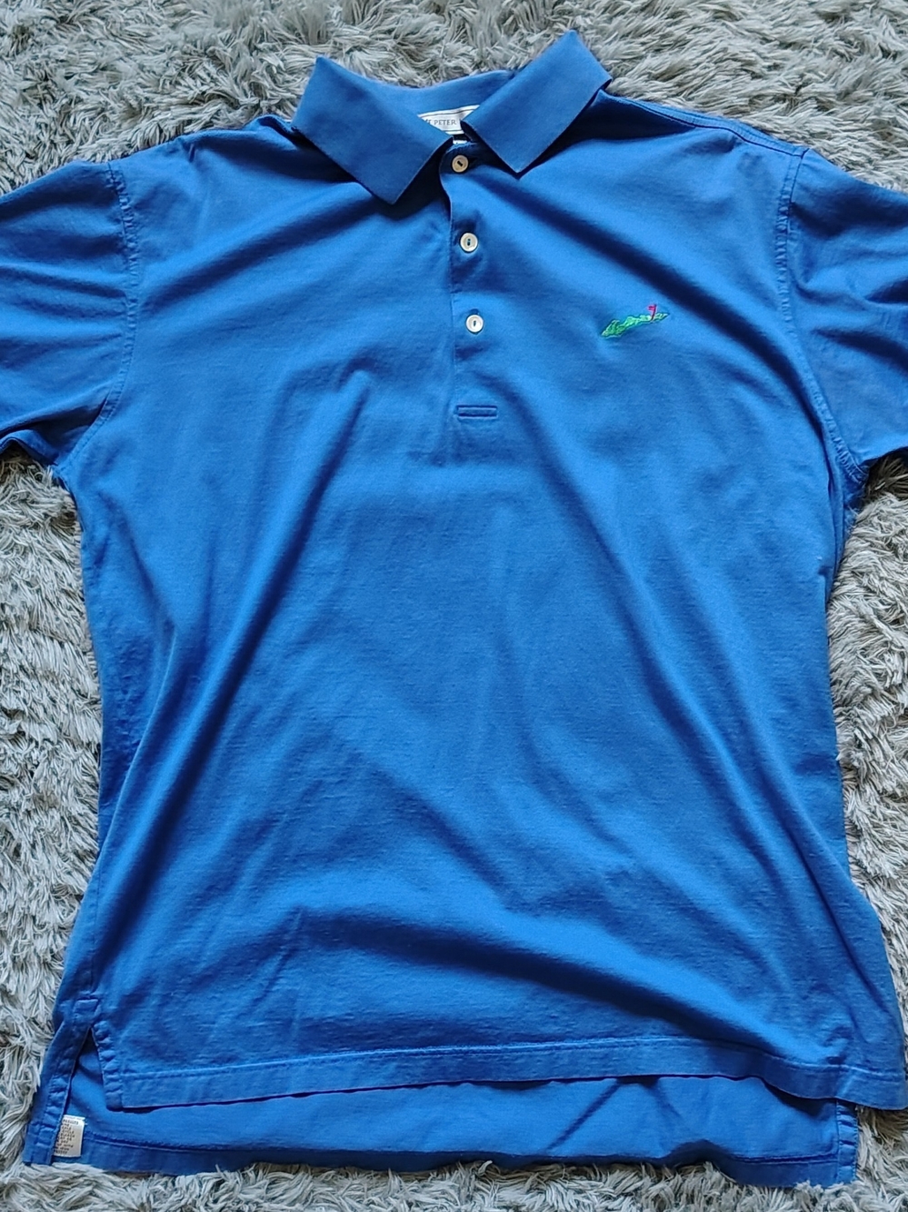 Peter Millar Men's Blue Polo Golf Shirt Size Medium
